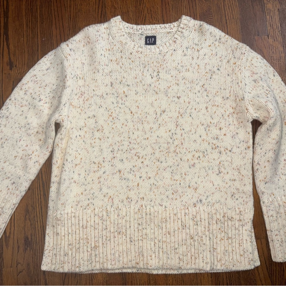 GAP Sweater Split Hem Confetti Color NWOT